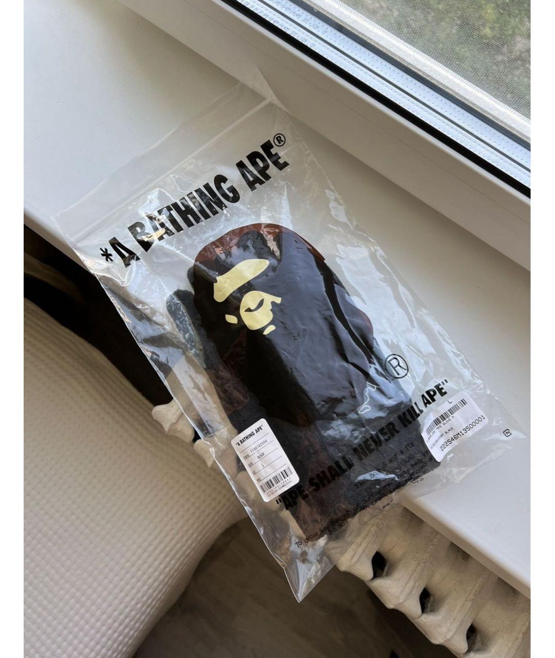 A BATHING APE Черные перчатки, фото 4