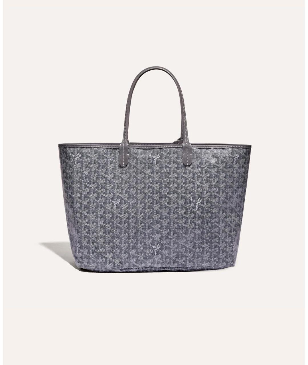 GOYARD Антрацитовая кожаная сумка тоут, фото 9