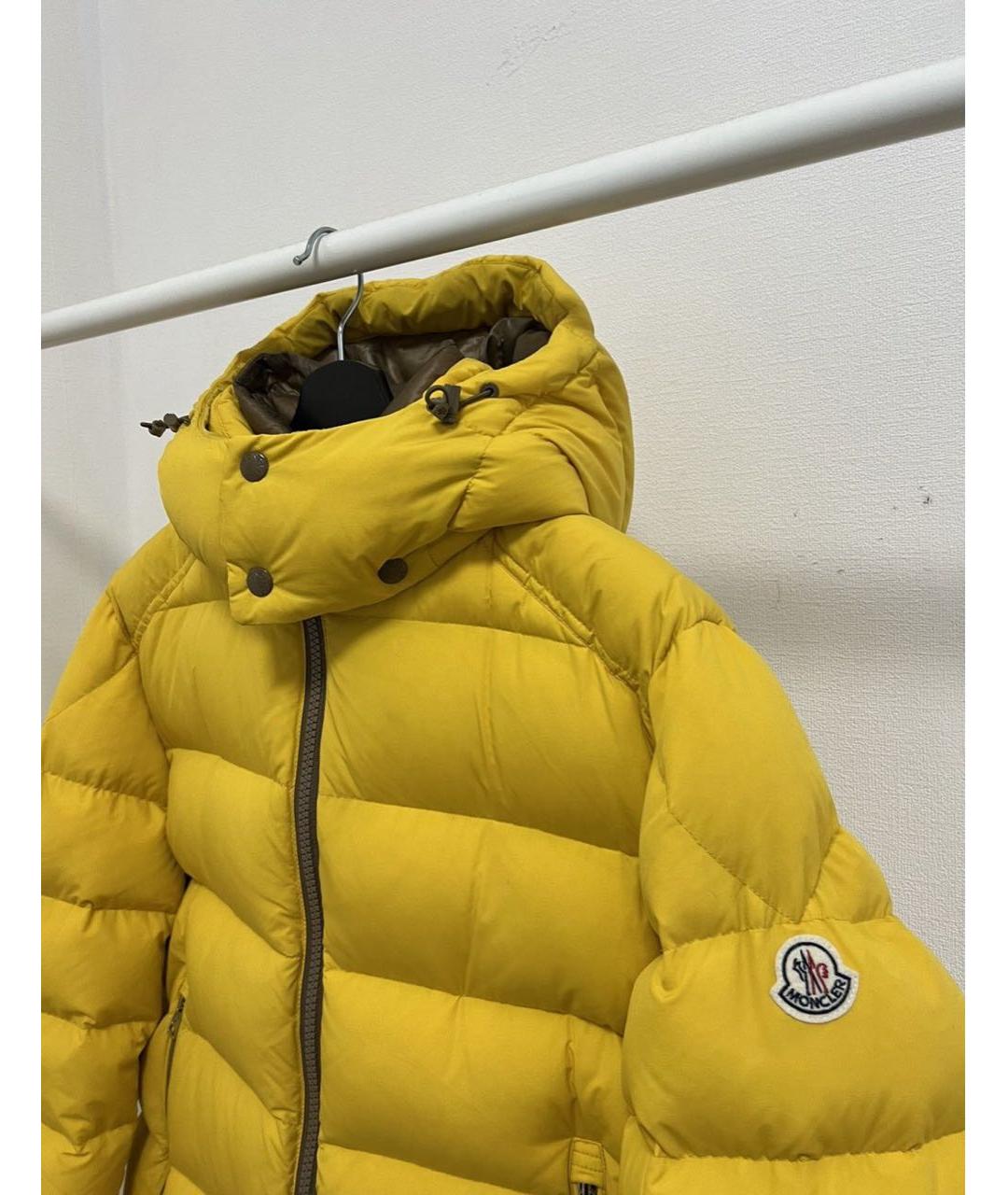 MONCLER Желтый пуховик, фото 4