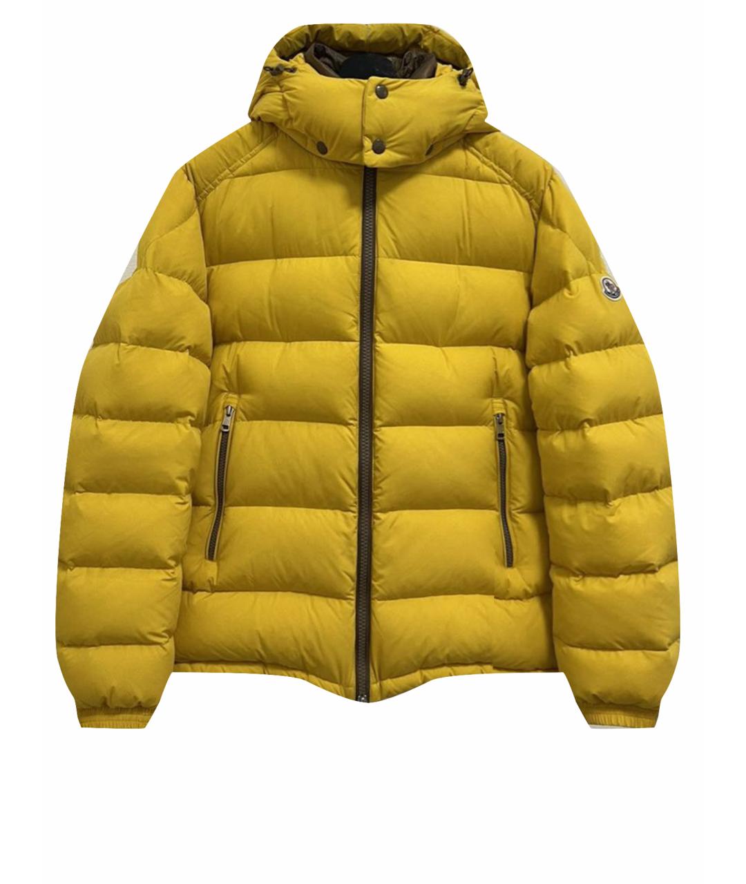 MONCLER Желтый пуховик, фото 1