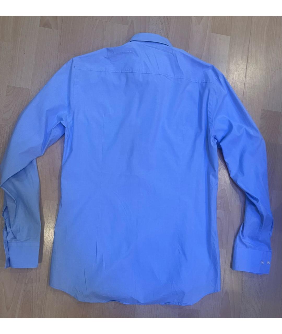 HUGO BOSS Синяя хлопковая кэжуал рубашка, фото 2