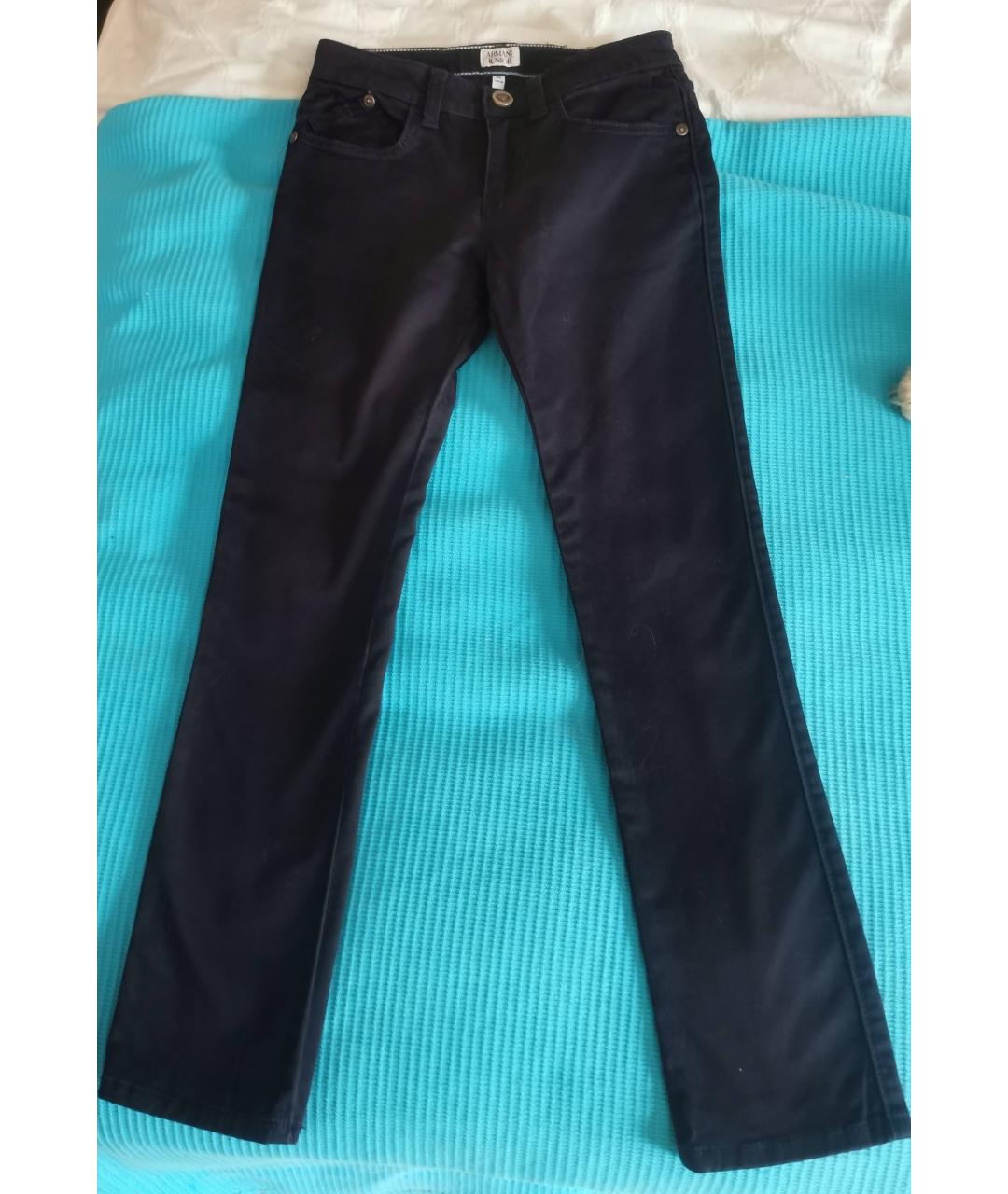 ARMANI JUNIOR Темно-синие хлопковые брюки и шорты, фото 5