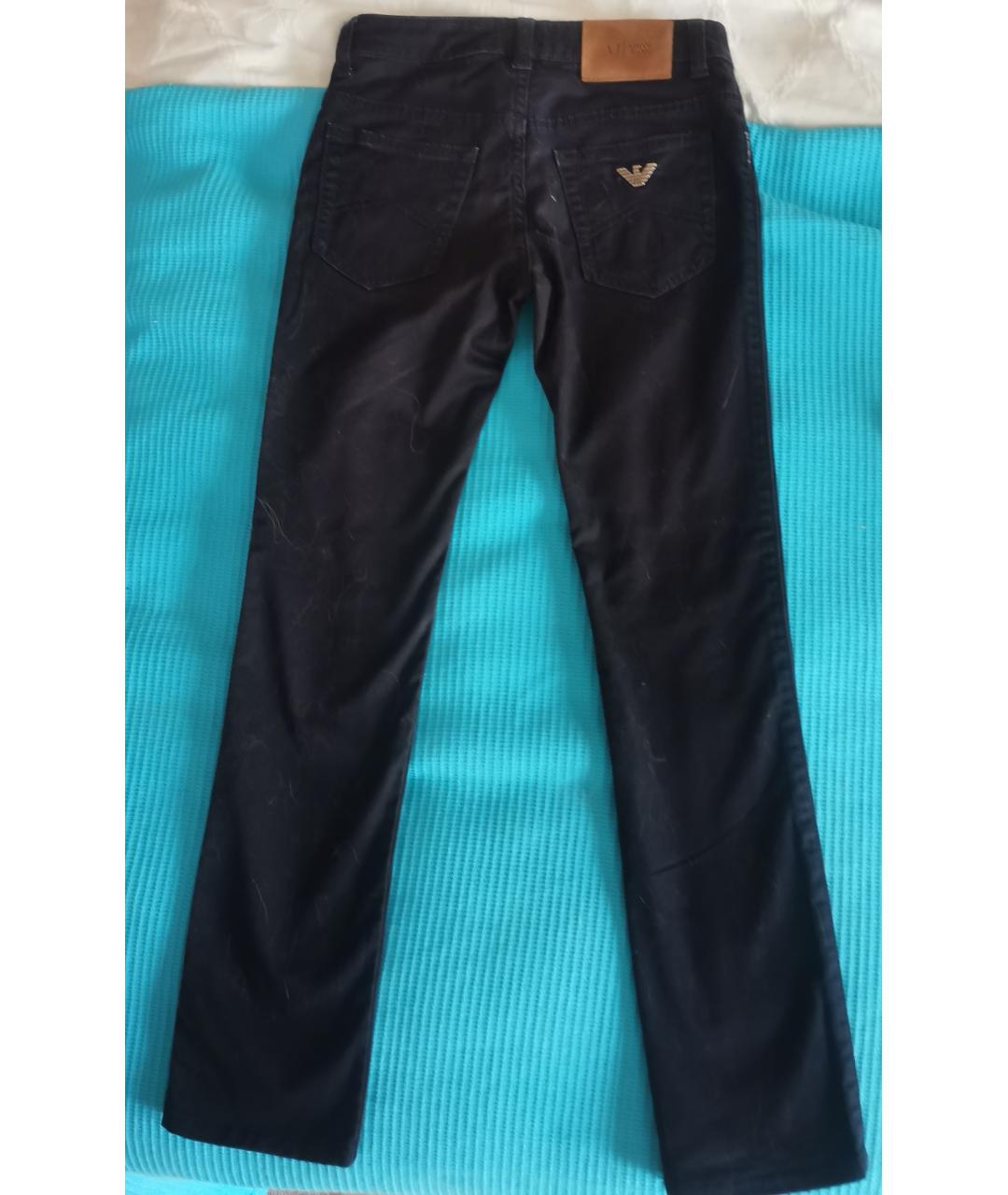 ARMANI JUNIOR Темно-синие хлопковые брюки и шорты, фото 2