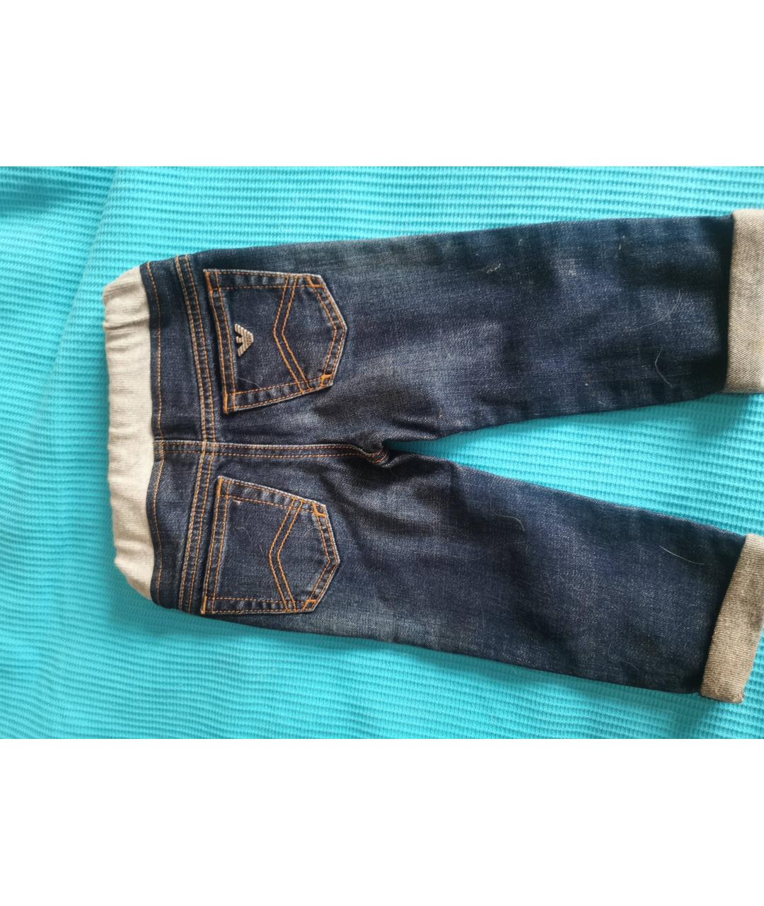 ARMANI JEANS Синие деним детские джинсы, фото 2