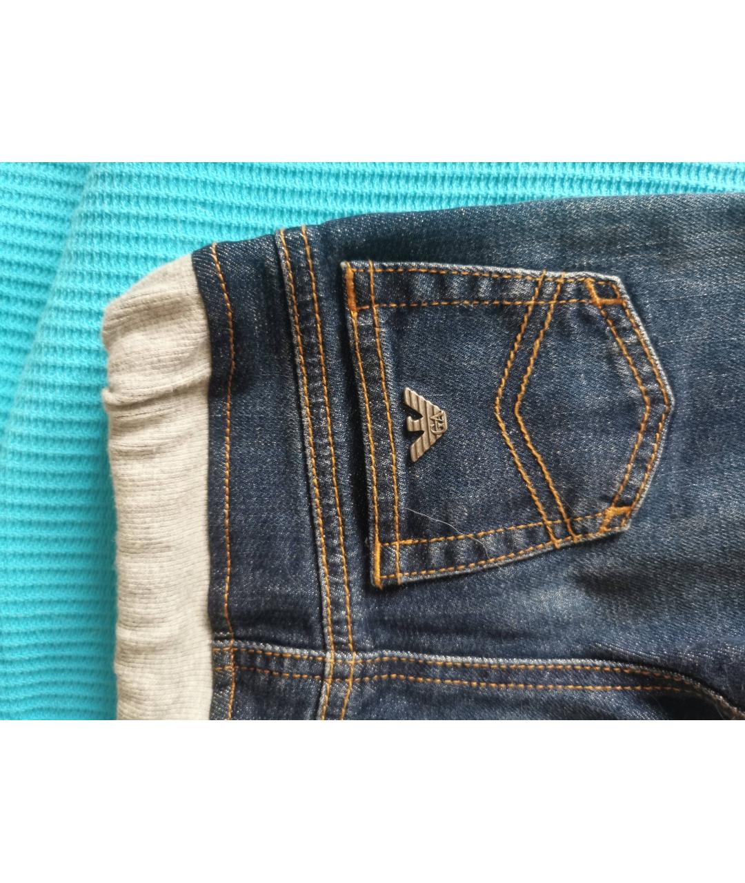 ARMANI JEANS Синие деним детские джинсы, фото 4