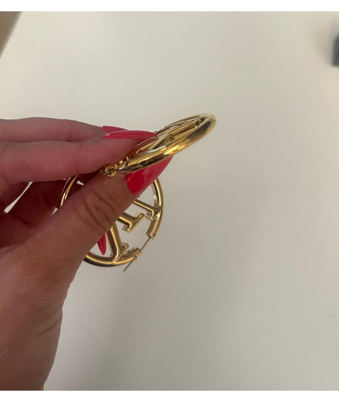 LOUIS VUITTON Золотые металлические серьги, фото 7