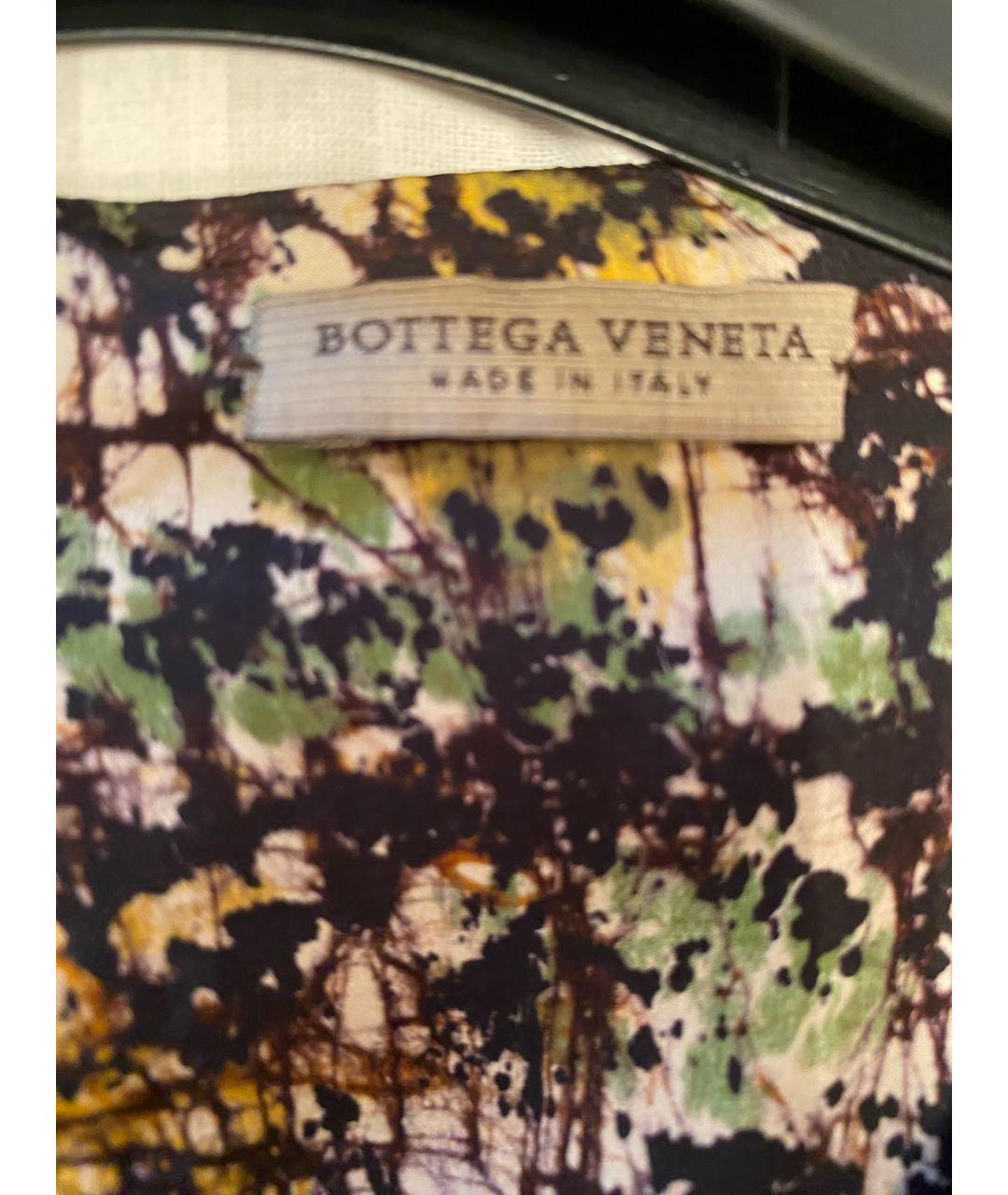 BOTTEGA VENETA Зеленые шелковое повседневное платье, фото 3