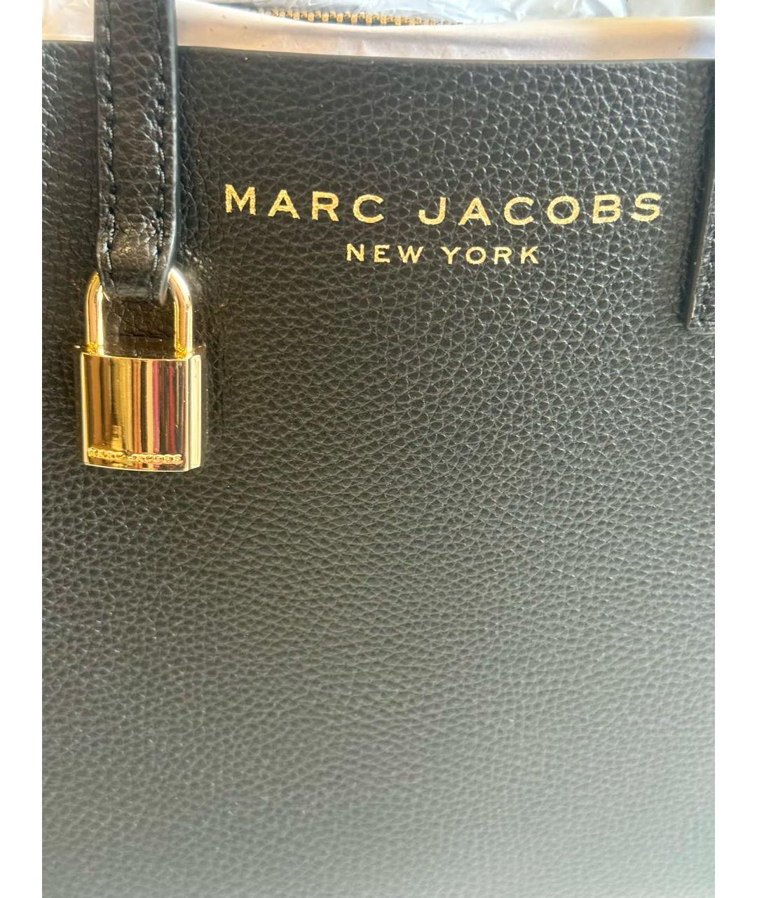 MARC JACOBS Черная кожаная сумка тоут, фото 2