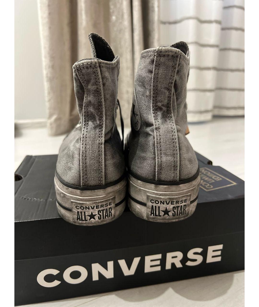 CONVERSE Серые текстильные кеды, фото 4