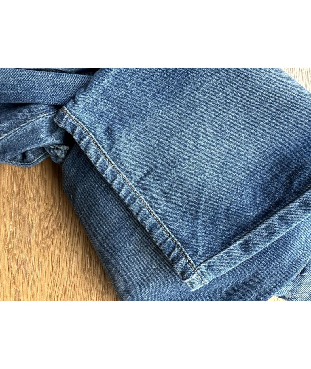 ARMANI JEANS Синие хлопковые прямые джинсы, фото 7
