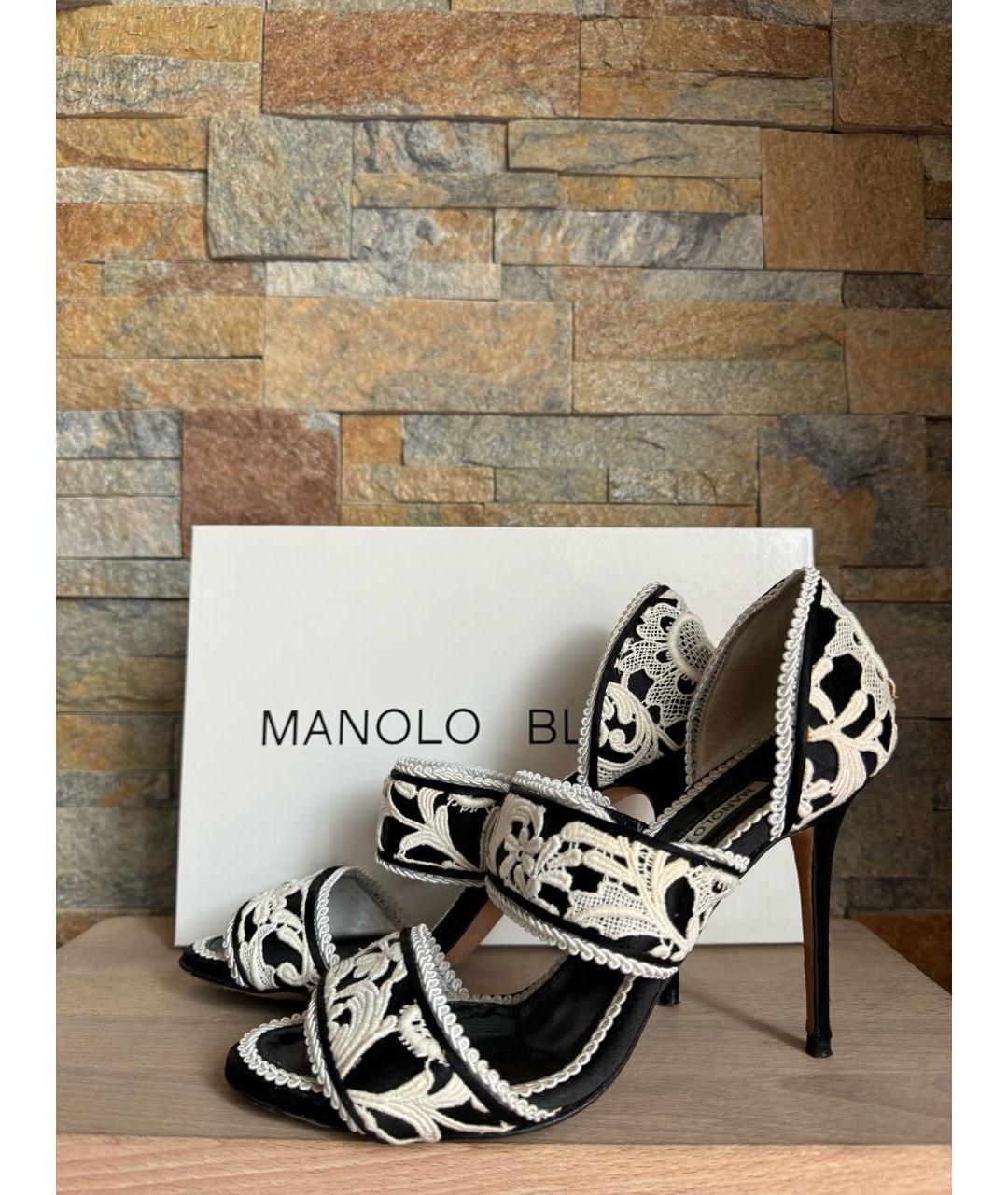 MANOLO BLAHNIK Мульти кожаные босоножки, фото 6