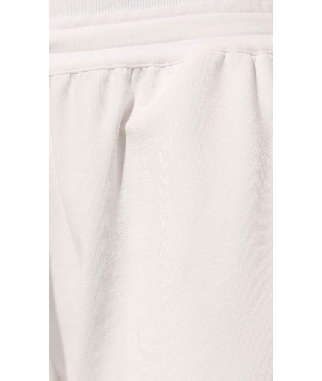 LORENA ANTONIAZZI Белые хлопко-эластановые спортивные брюки и шорты, фото 5