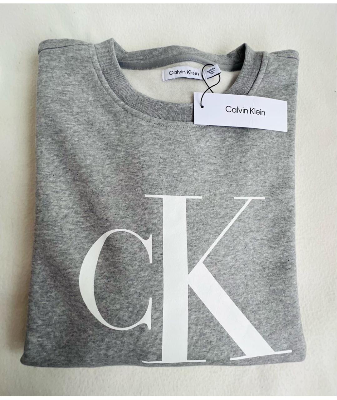 CALVIN KLEIN Серый хлопковый спортивный костюм, фото 5