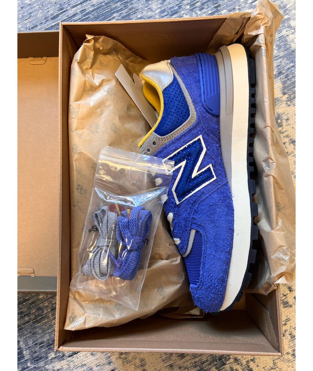 NEW BALANCE Синие замшевые низкие кроссовки / кеды, фото 2