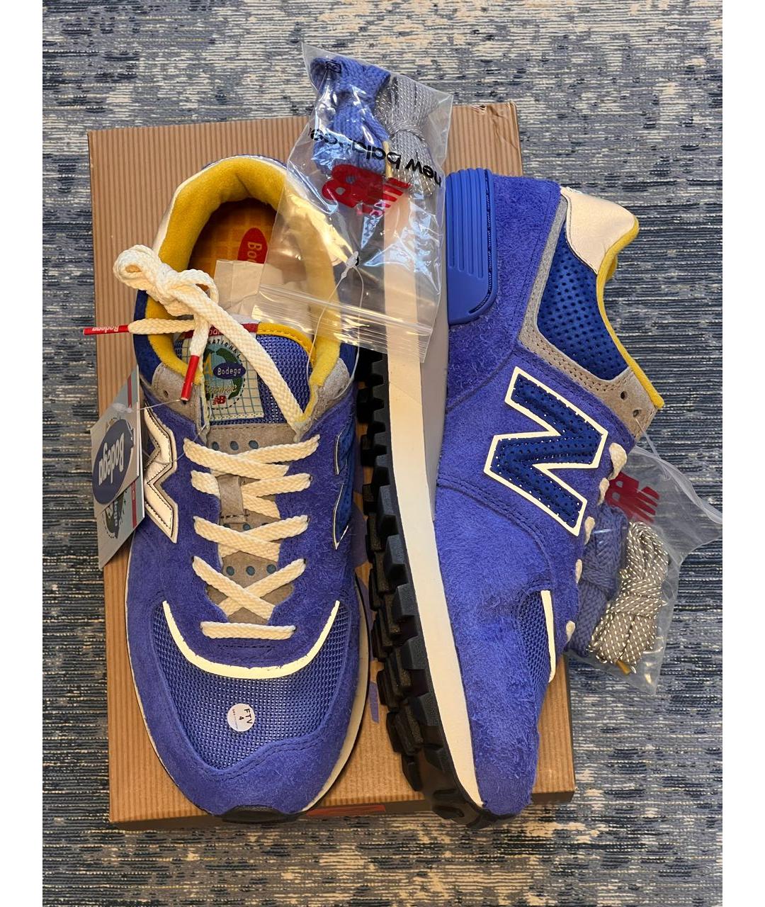 NEW BALANCE Синие замшевые низкие кроссовки / кеды, фото 7