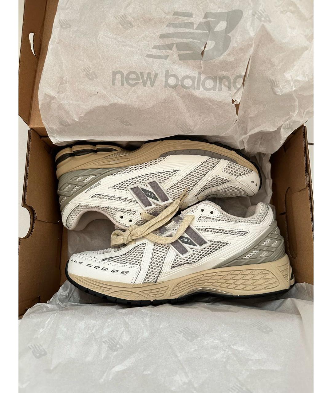 NEW BALANCE Бежевые синтетические высокие кроссовки / кеды, фото 7