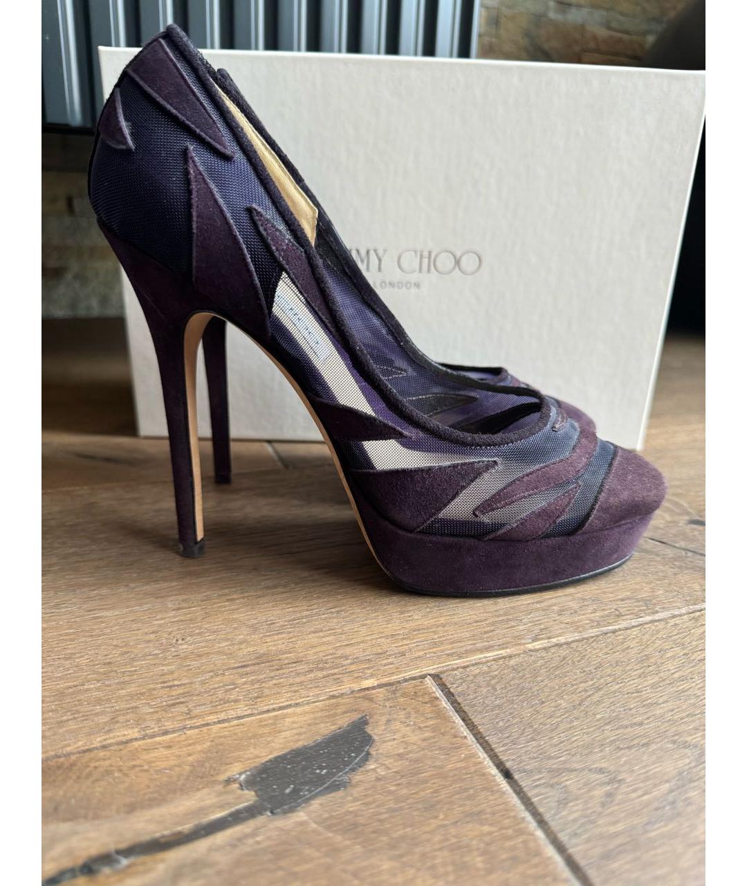 JIMMY CHOO Фиолетовые замшевые туфли, фото 5