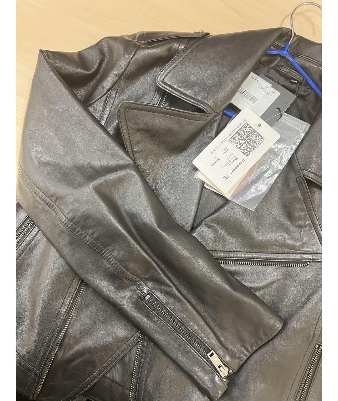 WEEKEND MAX MARA Черная кожаная куртка, фото 8