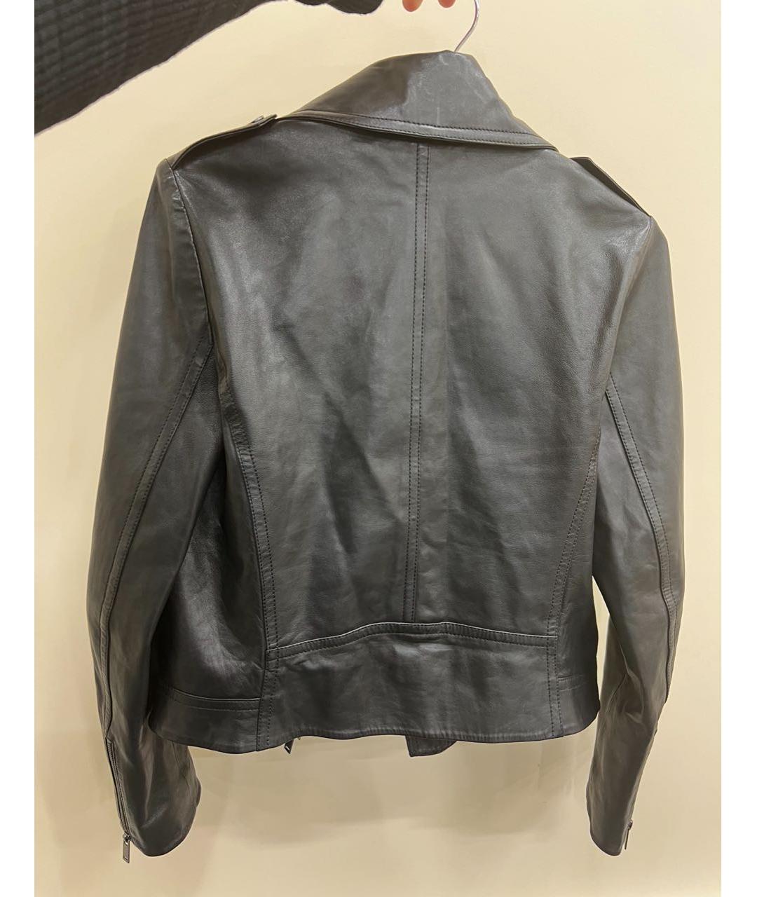 WEEKEND MAX MARA Черная кожаная куртка, фото 7