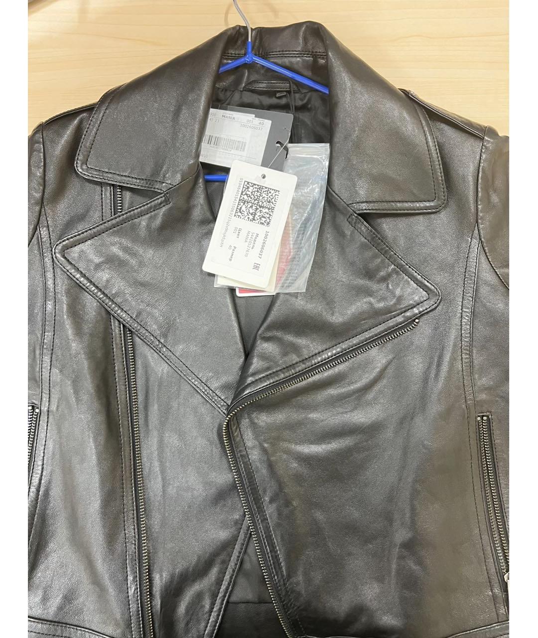 WEEKEND MAX MARA Черная кожаная куртка, фото 6