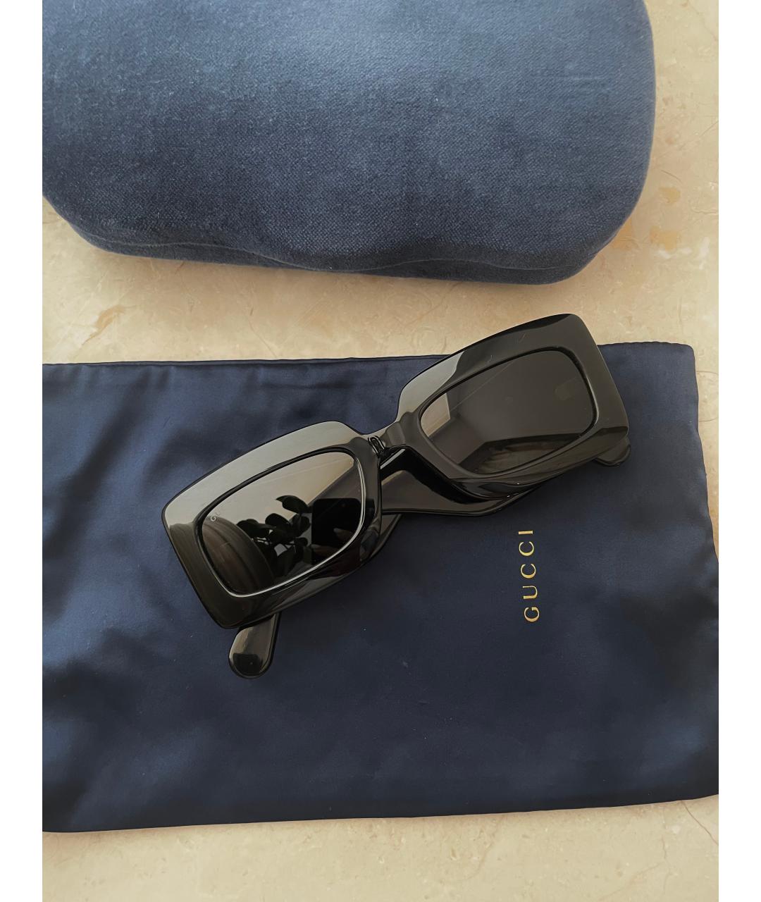 GUCCI Черные пластиковые солнцезащитные очки, фото 4