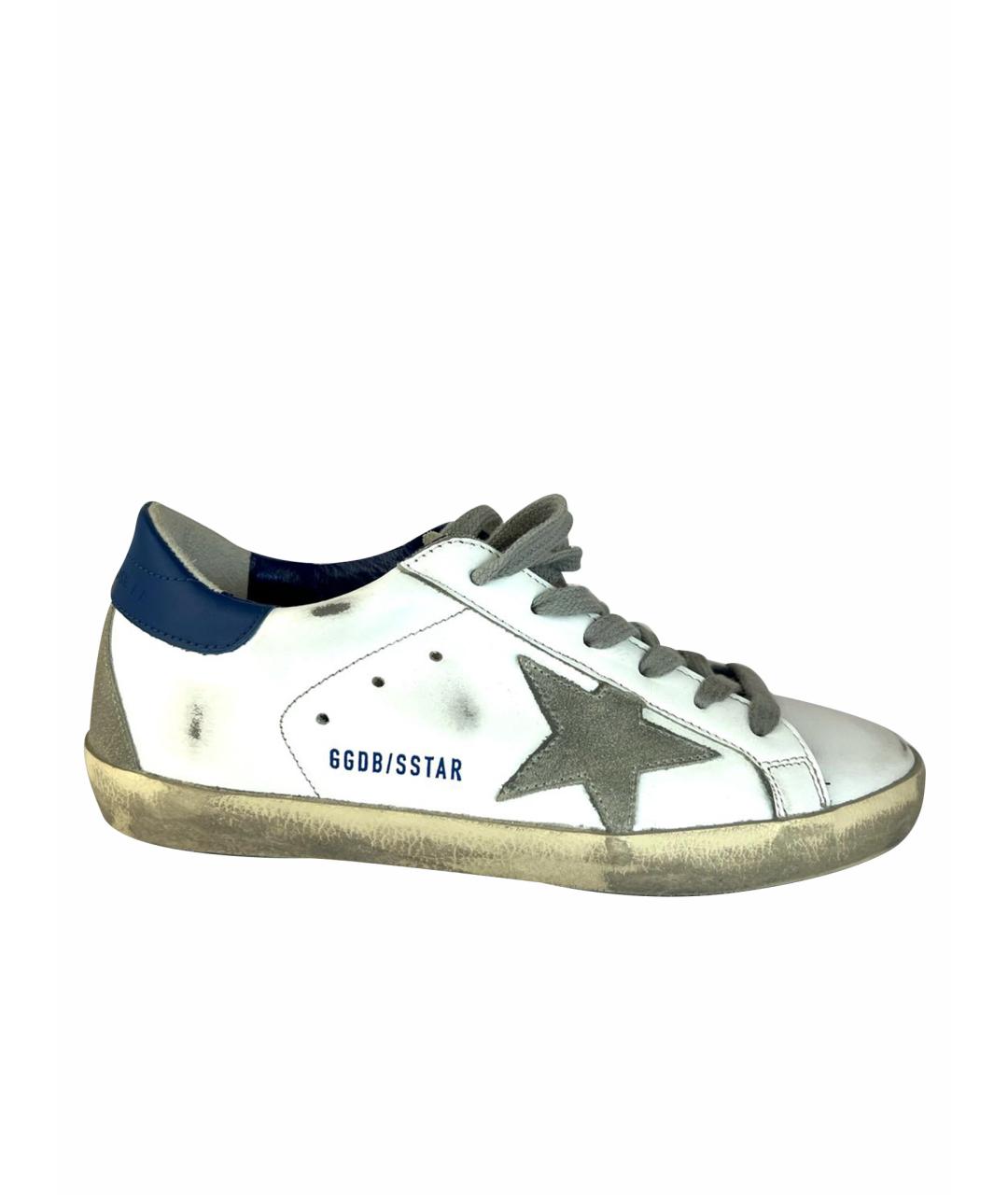 GOLDEN GOOSE DELUXE BRAND Белые кожаные кеды, фото 1