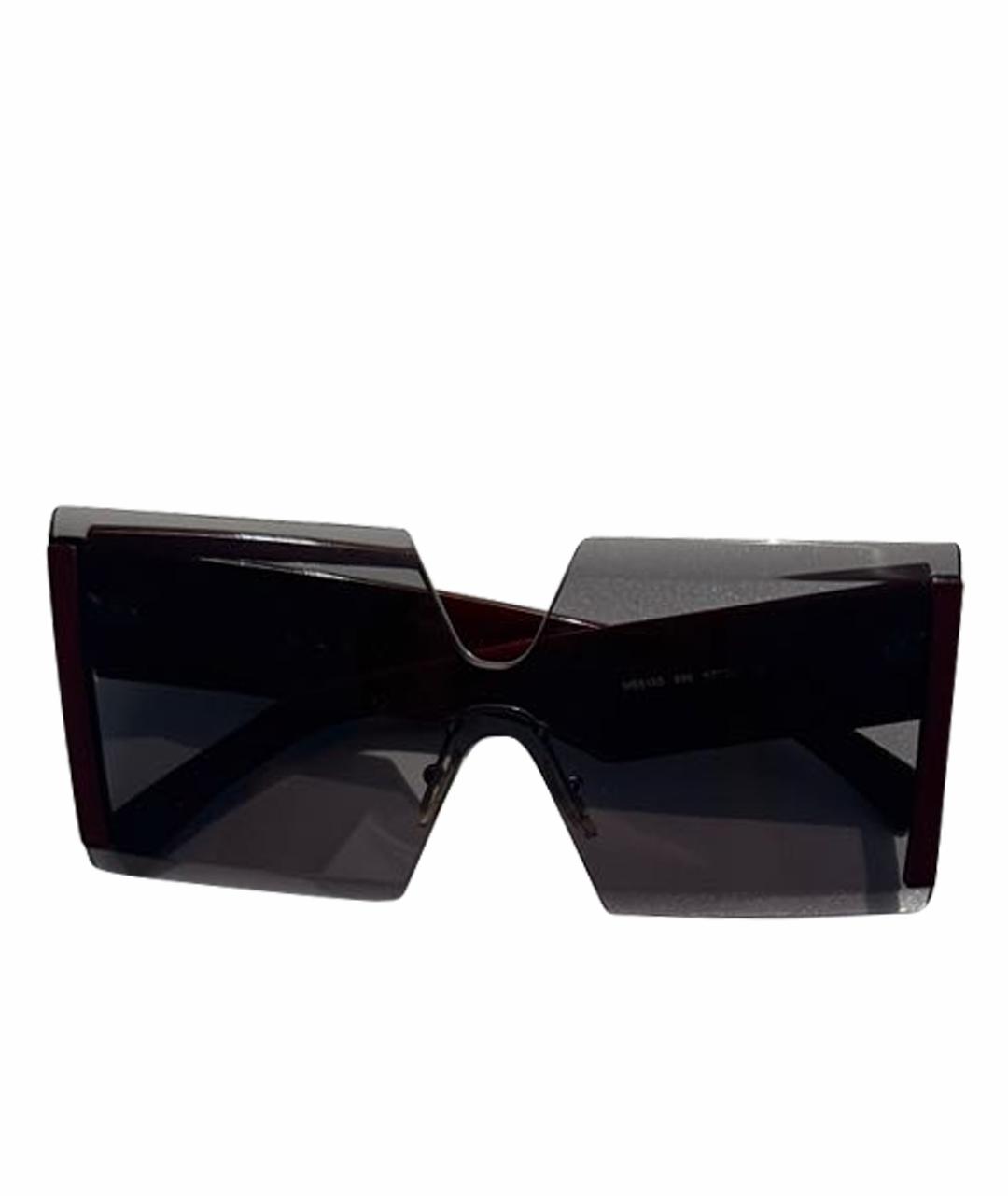 MARNI Бордовые пластиковые солнцезащитные очки, фото 1
