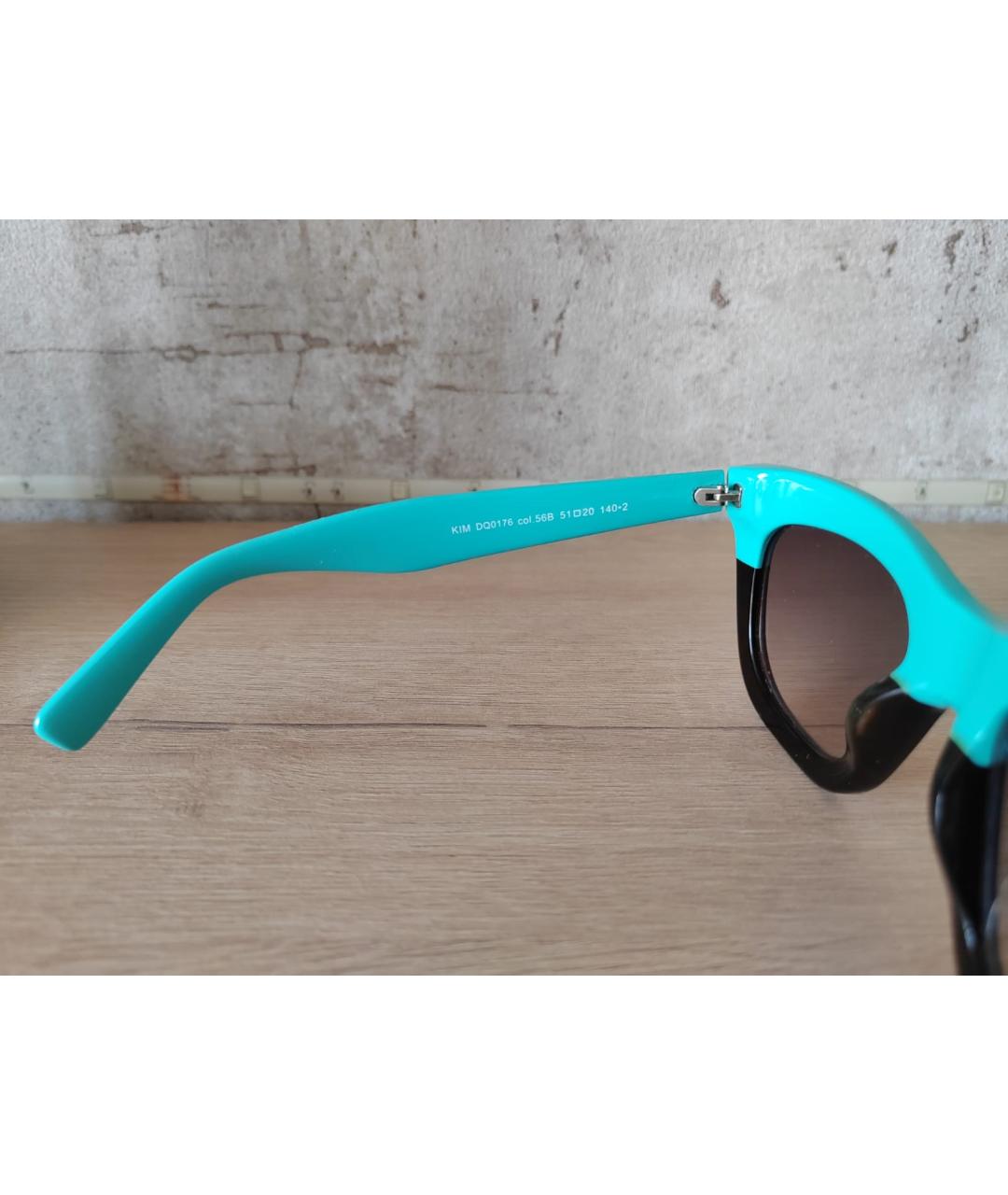 DSQUARED2 Бирюзовые пластиковые солнцезащитные очки, фото 4