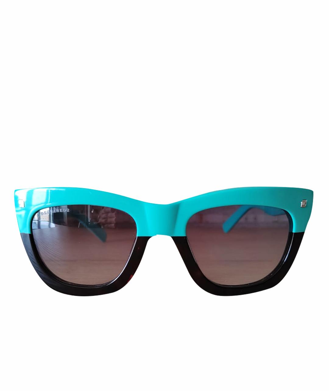 DSQUARED2 Бирюзовые пластиковые солнцезащитные очки, фото 1