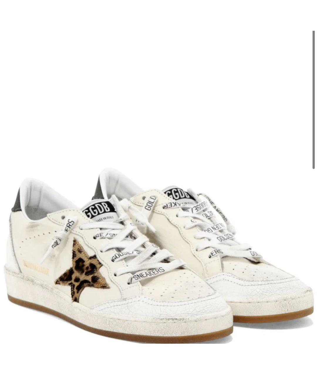 GOLDEN GOOSE DELUXE BRAND Белые кожаные кеды, фото 4