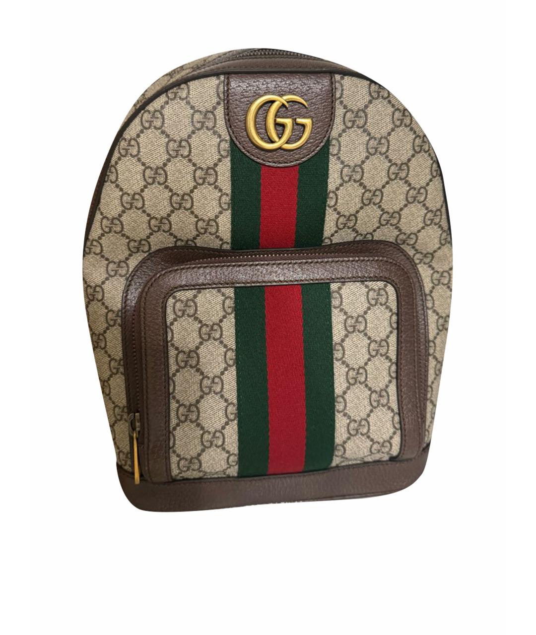 GUCCI Коричневый рюкзак, фото 1