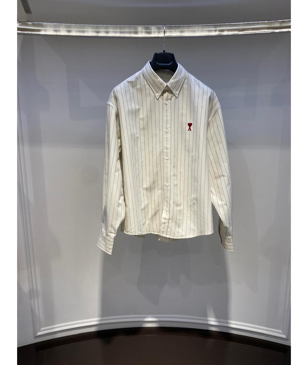 AMI Бежевая хлопковая рубашка, фото 2