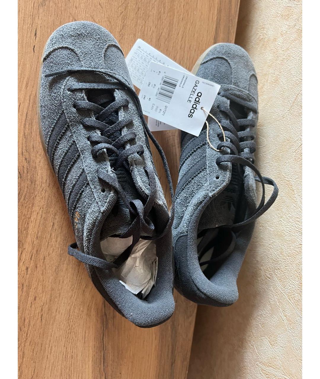 ADIDAS Серые замшевые кроссовки, фото 3