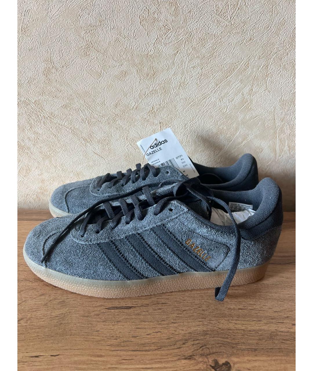 ADIDAS Серые замшевые кроссовки, фото 6