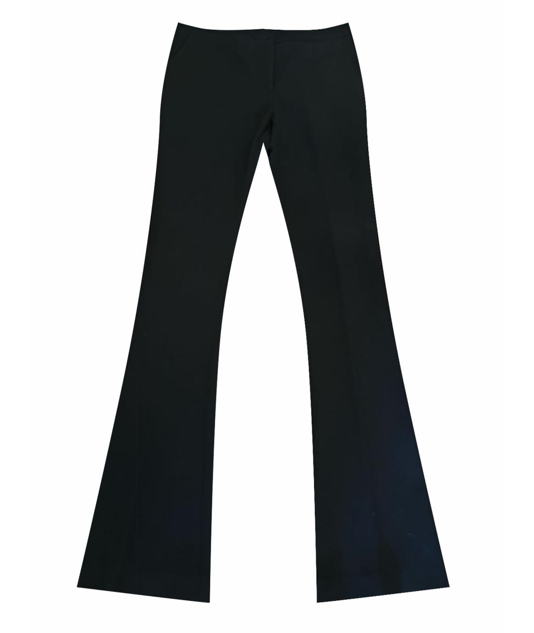 NINA RICCI Черные шерстяные брюки широкие, фото 1