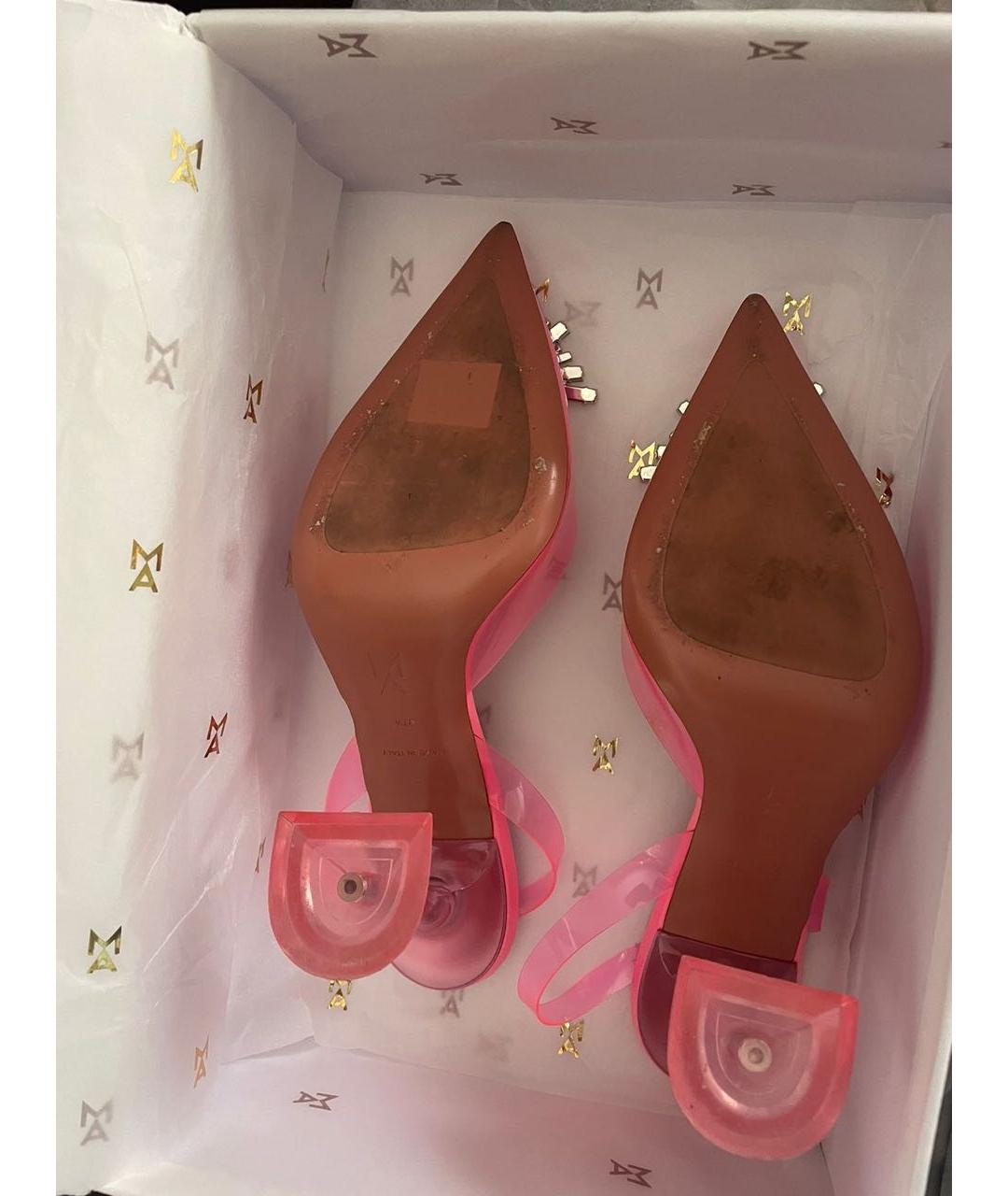 Amina Muaddi Розовые туфли, фото 2