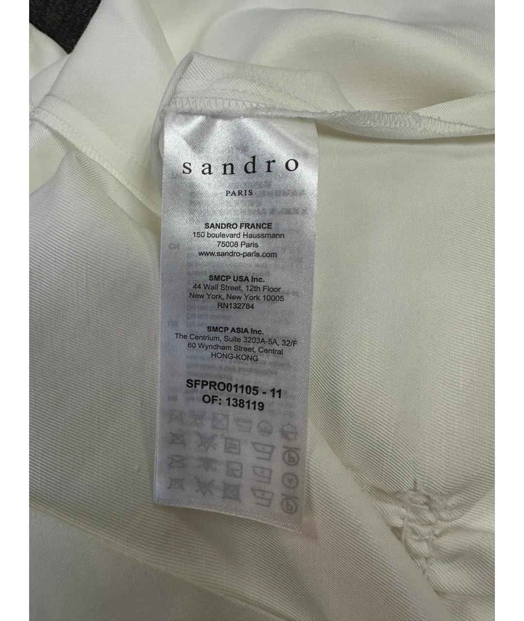 SANDRO Белое повседневное платье, фото 8