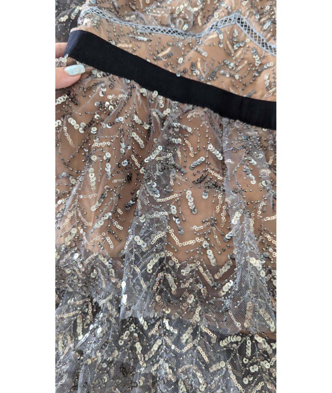 SELF-PORTRAIT Бежевое полиэстеровое коктейльное платье, фото 4