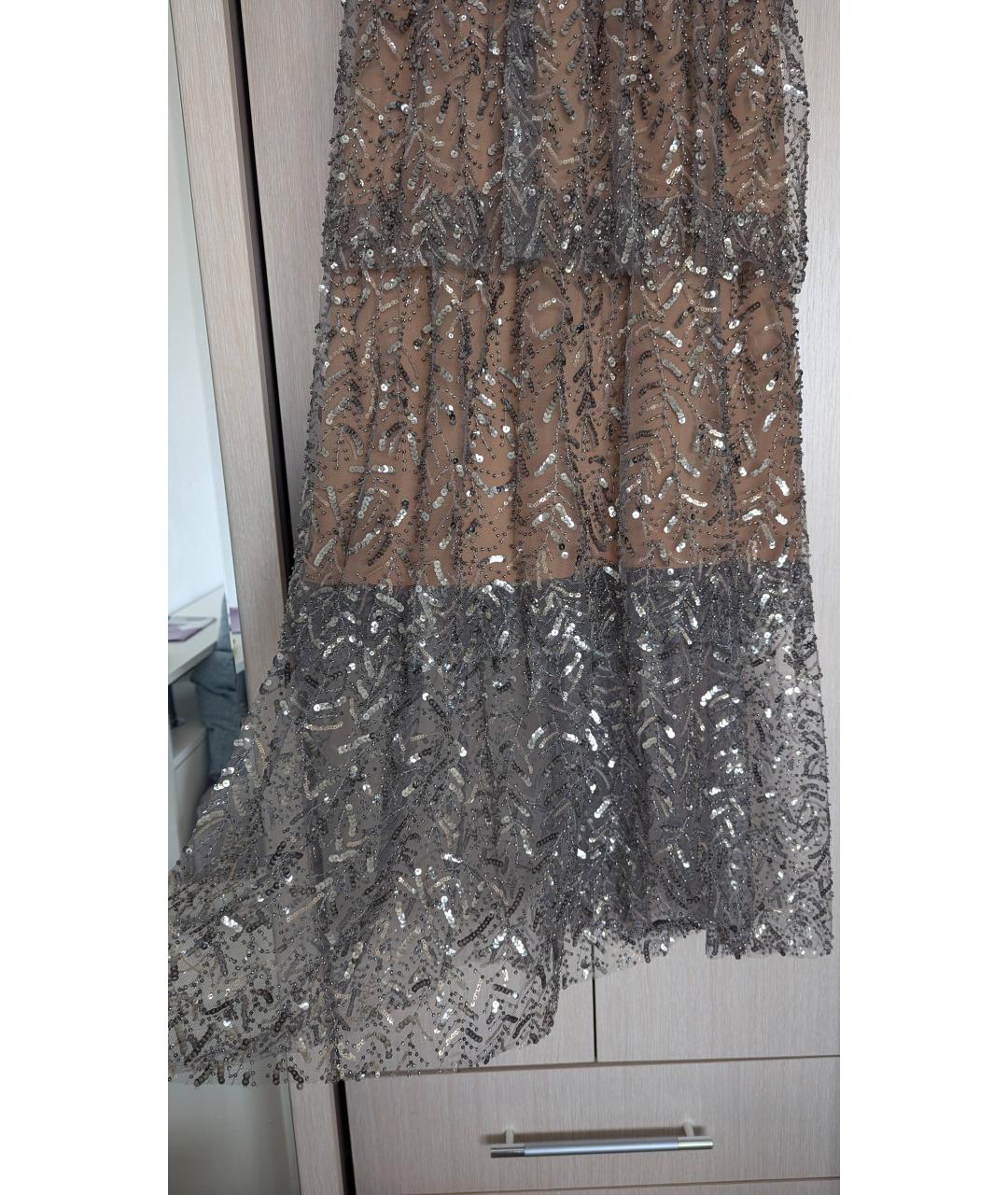 SELF-PORTRAIT Бежевое полиэстеровое коктейльное платье, фото 8