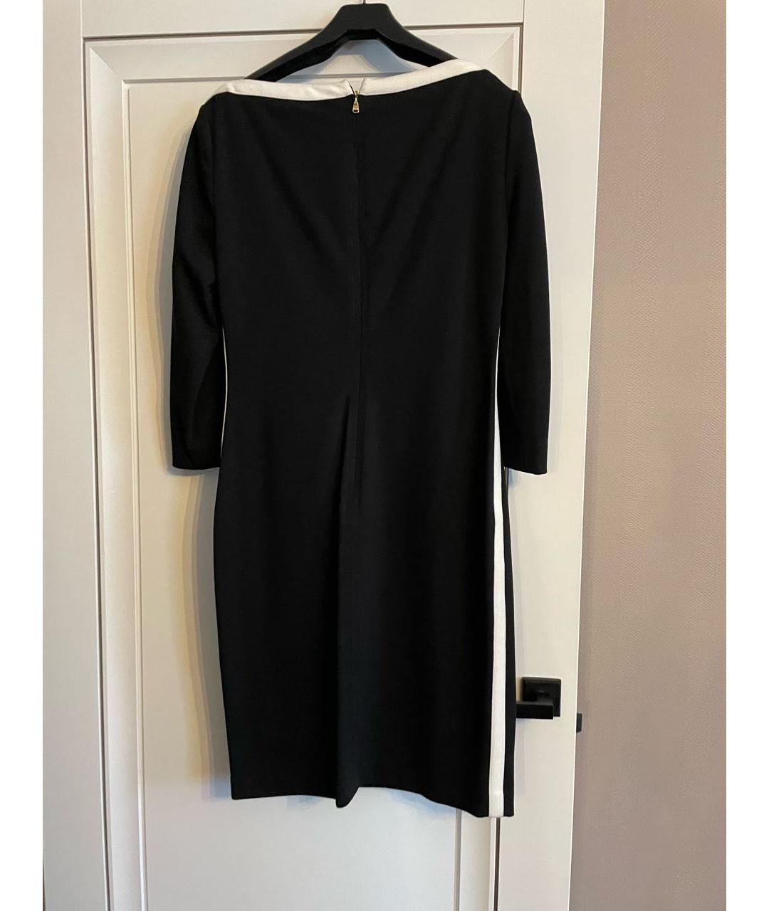 RALPH LAUREN Черное хлопко-эластановое повседневное платье, фото 2