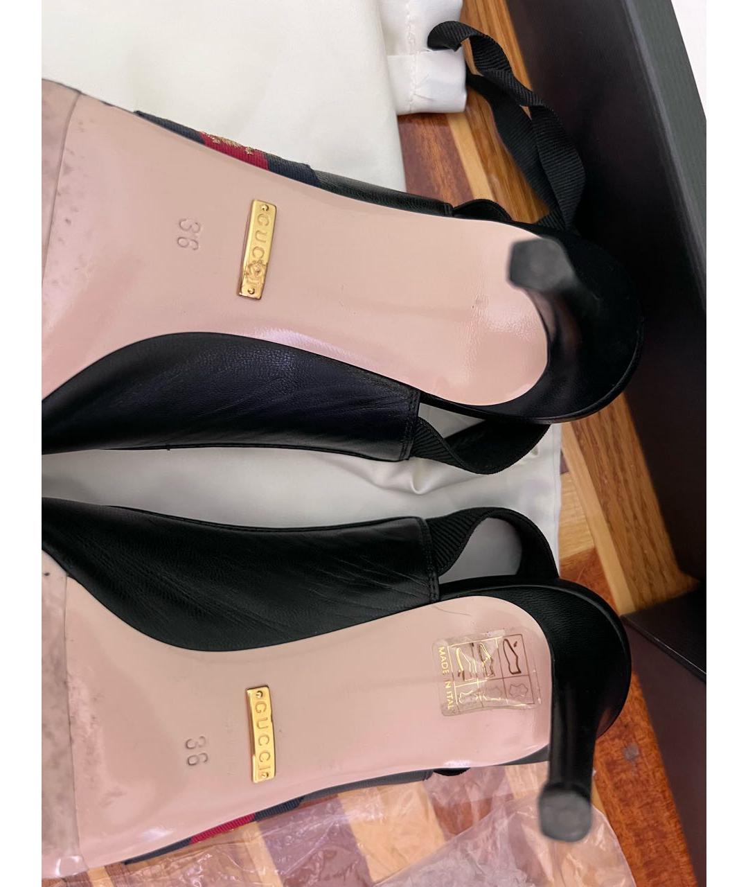 GUCCI Черные кожаные туфли, фото 7