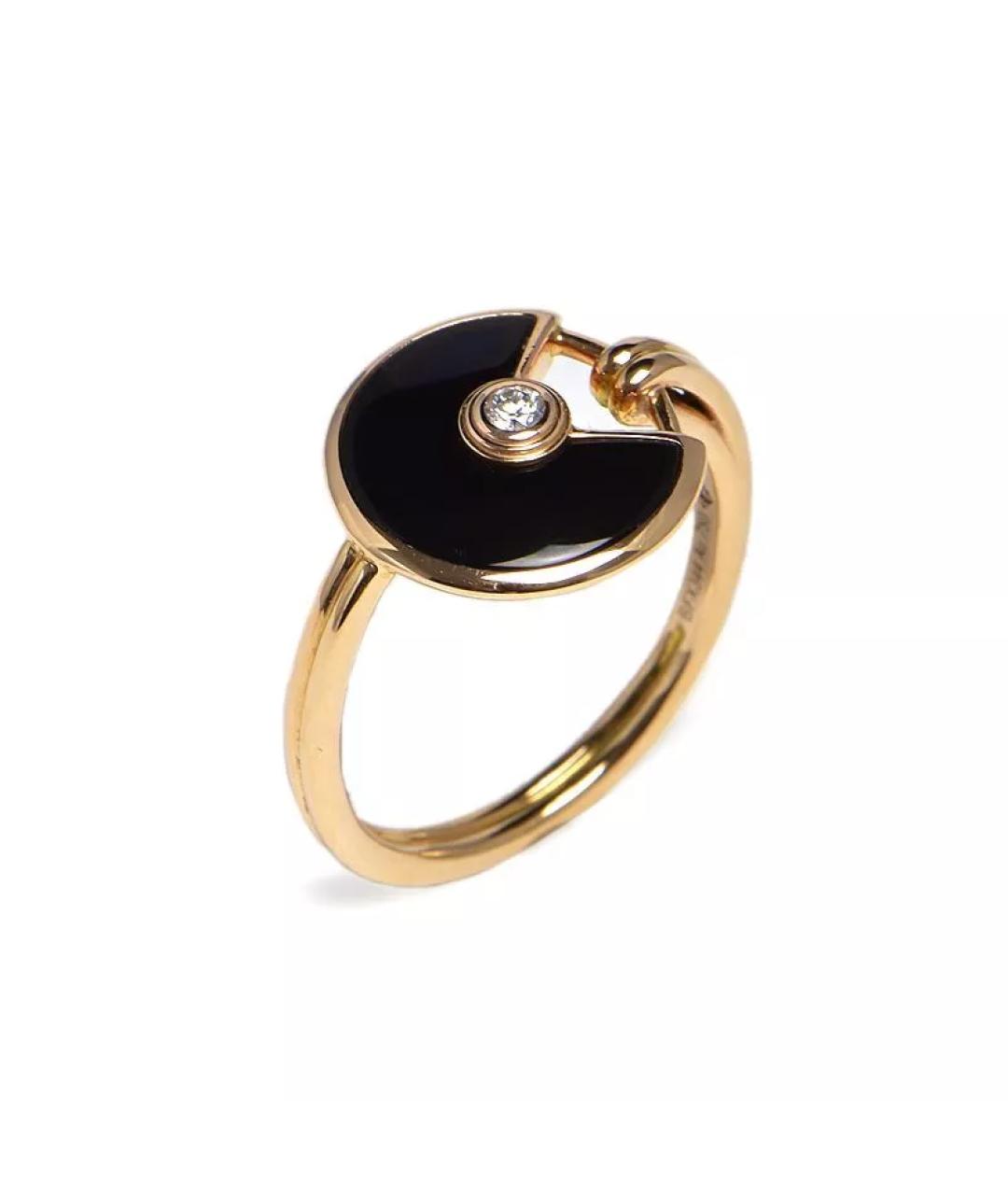 CARTIER Черное кольцо из розового золота, фото 1