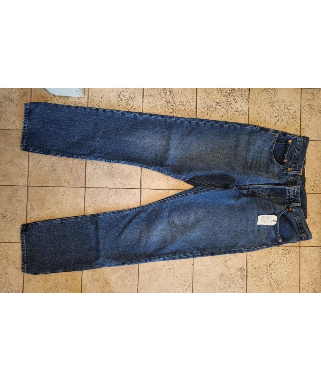 LEVI'S Синие хлопковые прямые джинсы, фото 5