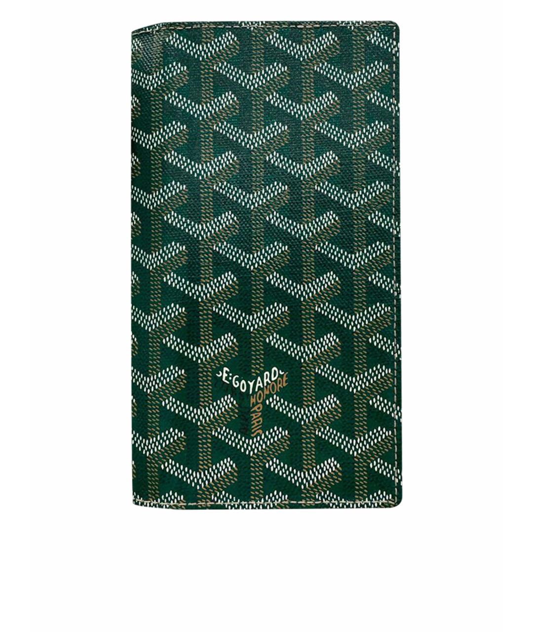 GOYARD Зеленый кожаный кошелек, фото 1