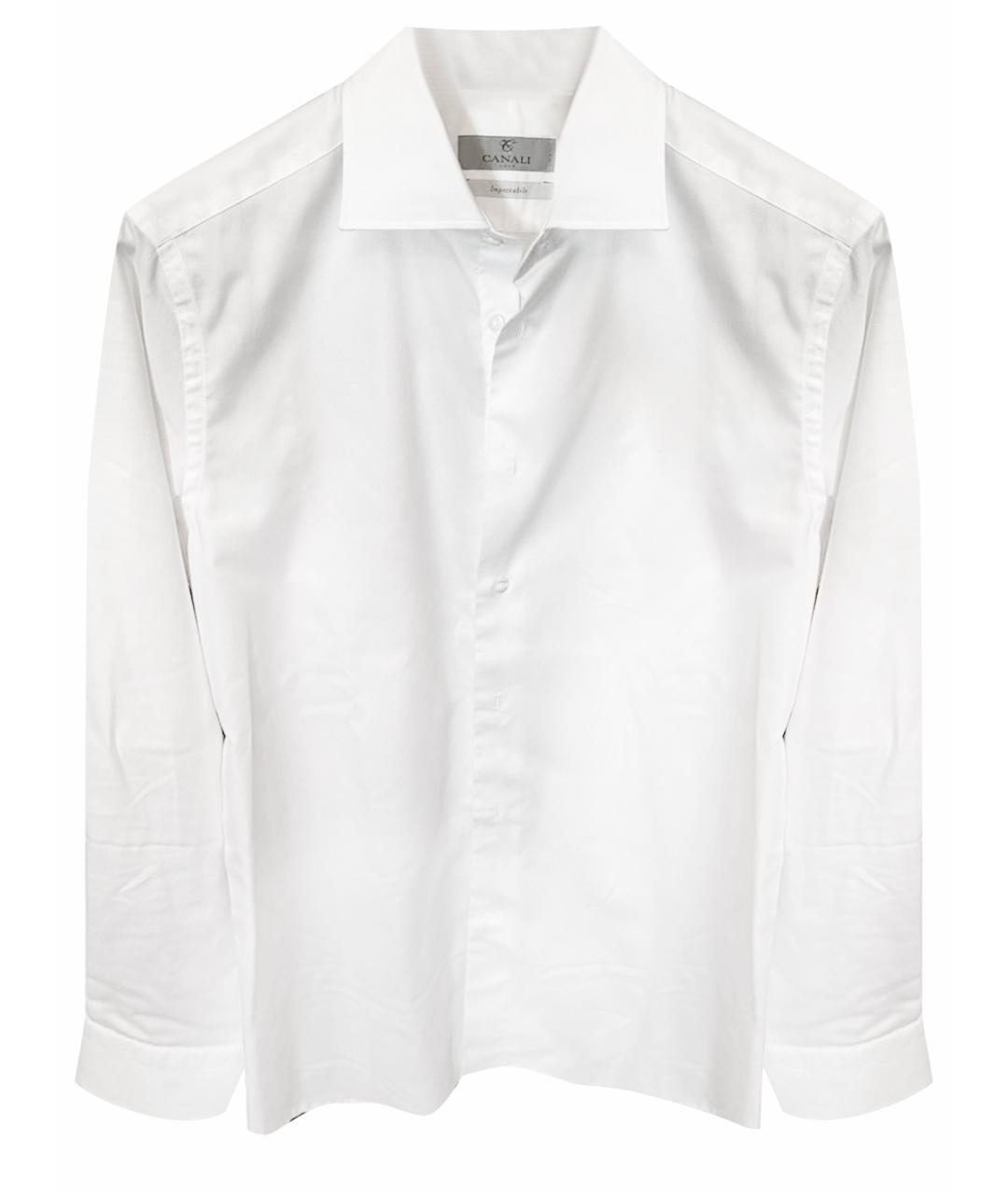 CANALI Белая хлопковая классическая рубашка, фото 1