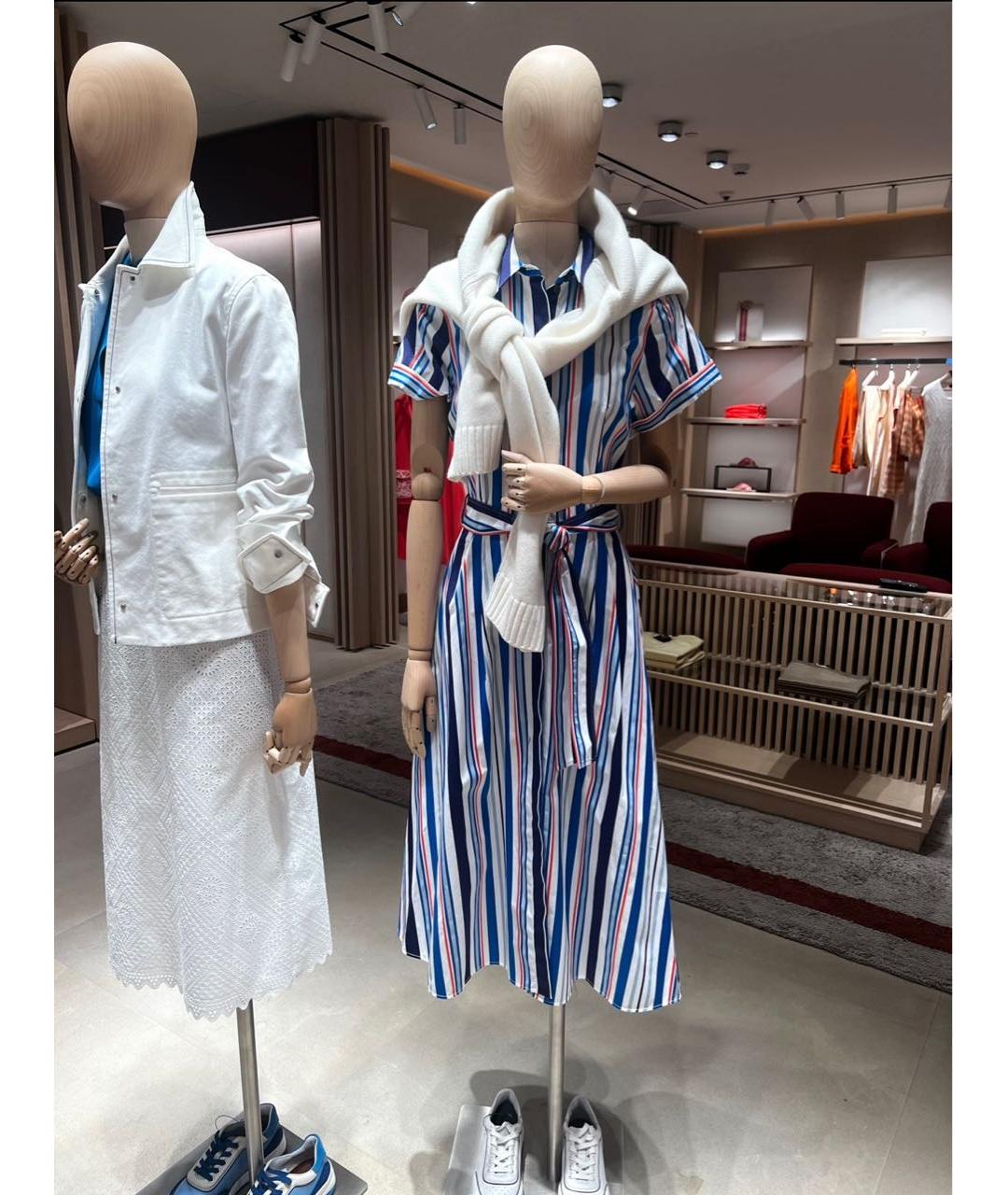 LORO PIANA Мульти хлопковое повседневное платье, фото 5