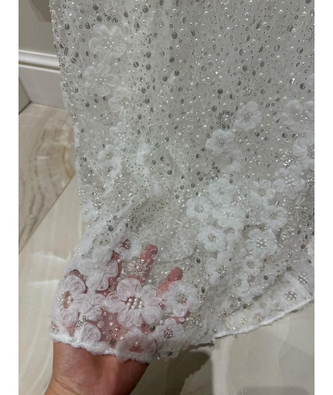 SELF-PORTRAIT Белое полиамидовое свадебное платье, фото 6