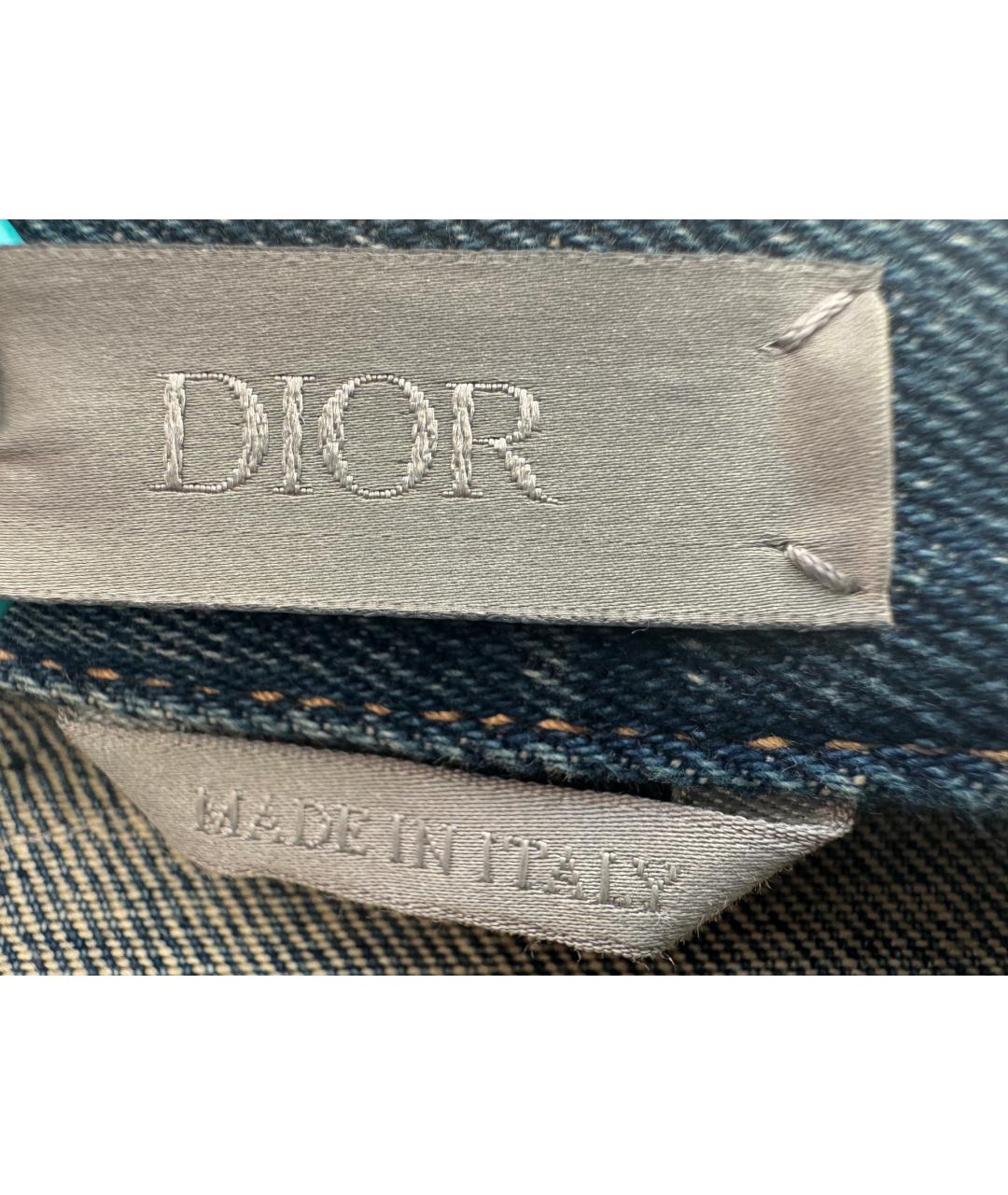CHRISTIAN DIOR Темно-синяя хлопковая кэжуал рубашка, фото 8