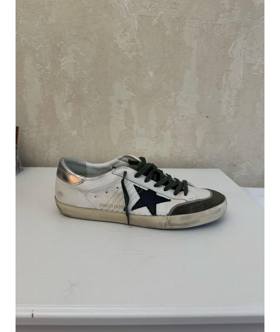 GOLDEN GOOSE DELUXE BRAND Бежевые кожаные низкие кроссовки / кеды, фото 8