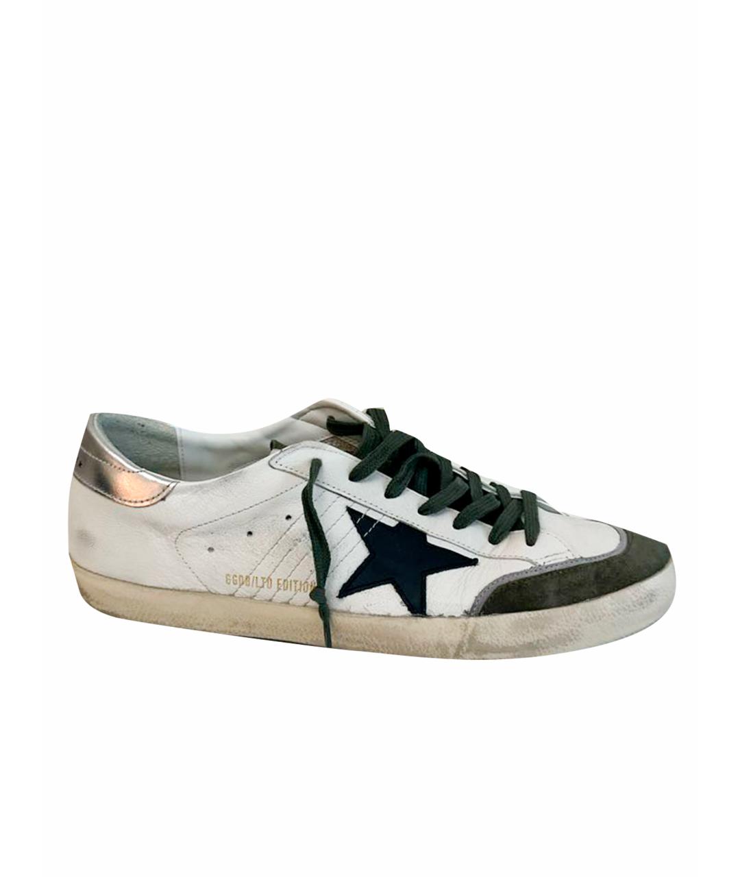 GOLDEN GOOSE DELUXE BRAND Бежевые кожаные низкие кроссовки / кеды, фото 1